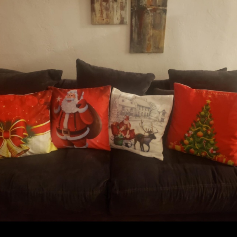 4 Decorative Home Christmas Pillow Case